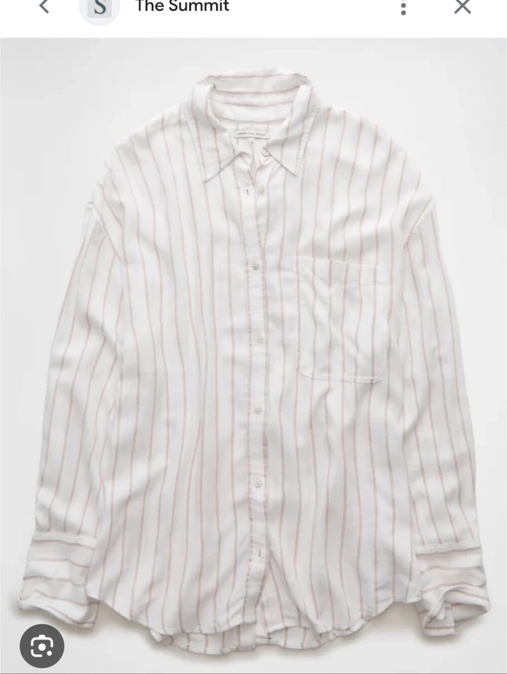 American eagle long sleeve tie back button down top large
